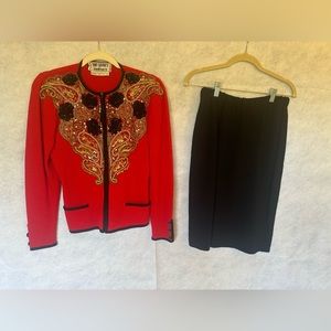 Vintage Don Sayres for Wellmore Knit Two Piece Suit. Size 6